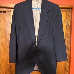 Towncraft Navy Single-Breasted Blazer with Gold Buttons